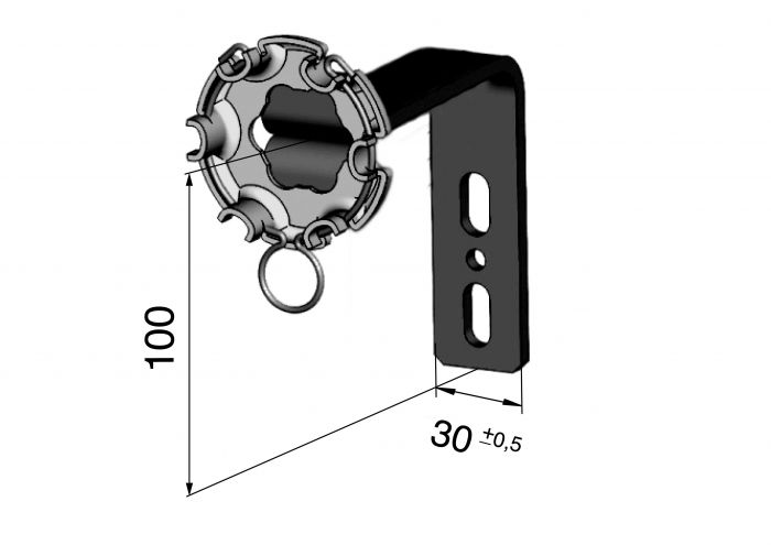 Antriebslager 60 mm gekröpft mit Federring, große Öse - Eden Shop - Haus, Garten und Zubehör