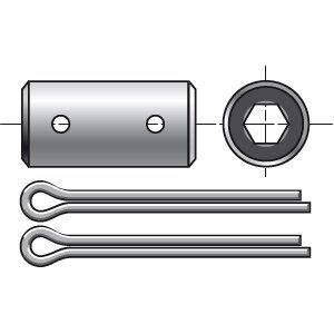 Kupplungsstück Sechskant-Welle auf Sechskant-Welle (7 mm) - Eden Shop - Haus, Garten und Zubehör