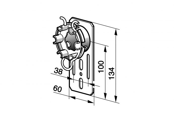 LT-Antriebslager gekröpft mit Kabeldurchführung + große Öse - Eden Shop - Haus, Garten und Zubehör