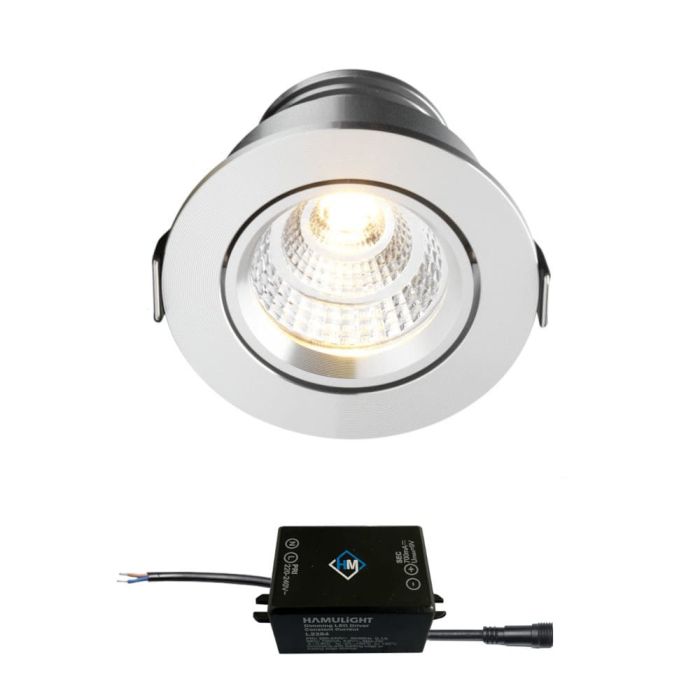Sharp LED Einbaustrahler Granada weiß | Warm Weiß | 4 Watt | Dimmbar | Kippbar - Eden Shop - Haus, Garten und Zubehör