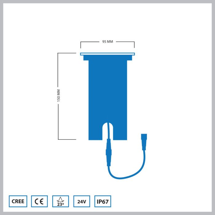 Cree LED Bodeneinbaustrahler Serpa | Warm Weiß | 10 Watt | Runde | 24 Volt - Eden Shop - Haus, Garten und Zubehör