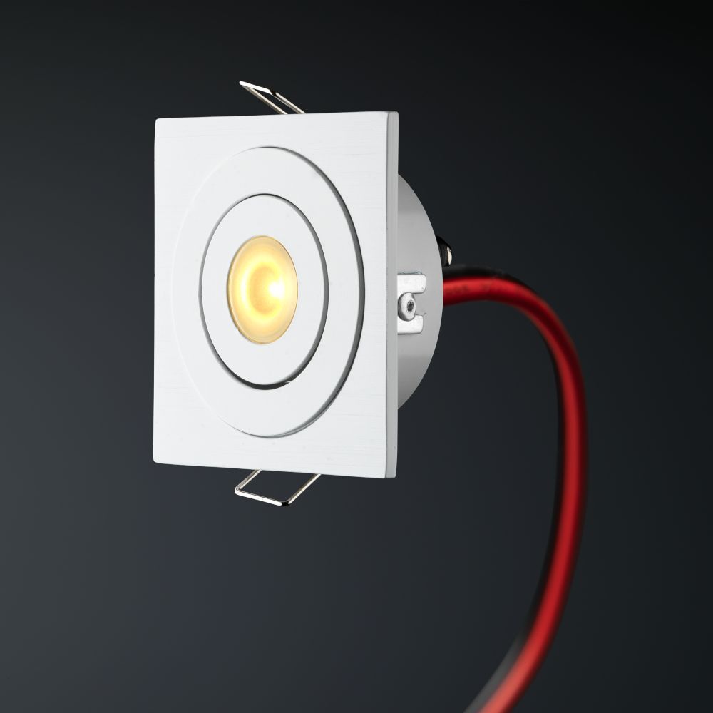 Cree LED Einbaustrahler Veranda Soria Eckig Weiß los | Warm Weiß | 3 Watt - Eden Shop - Haus, Garten und Zubehör