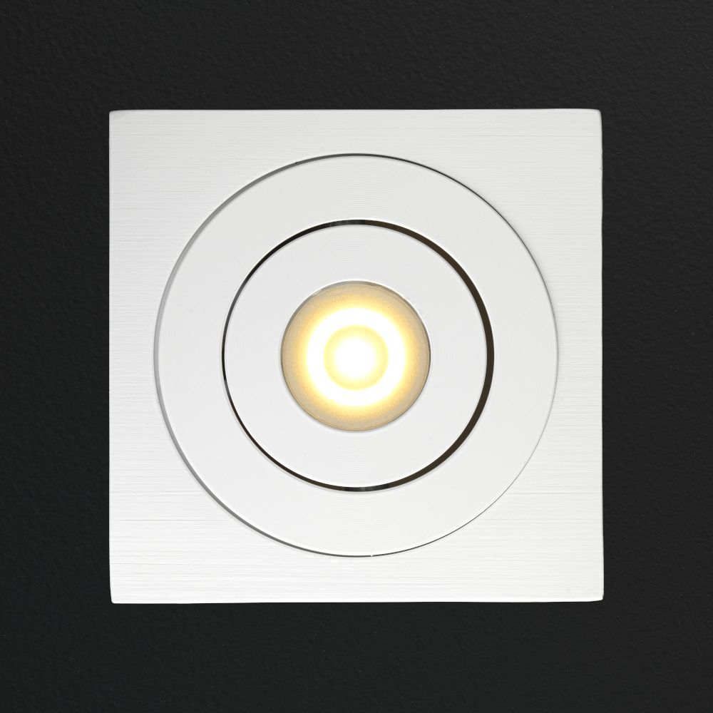 Cree LED Einbaustrahler Veranda Soria Eckig Weiß los | Warm Weiß | 3 Watt - Eden Shop - Haus, Garten und Zubehör