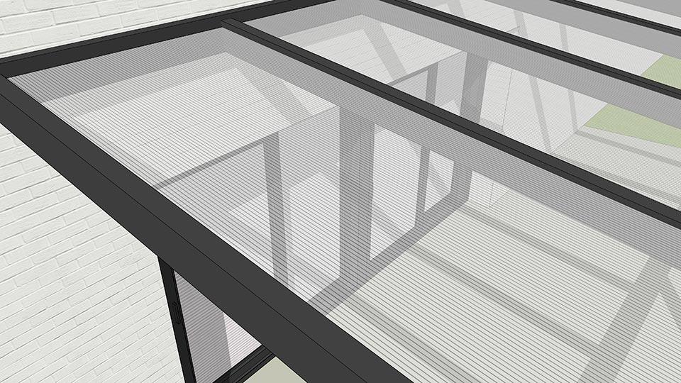 Terrassendach Polycarbonat 3000x2000mm - Eden Shop - Haus, Garten und Zubehör