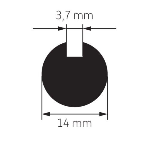 J4 Wellenadapter Nut; 14 x 3,7 mm; M5x5 Gewindestift eingedreht - Eden Shop - Haus, Garten und Zubehör