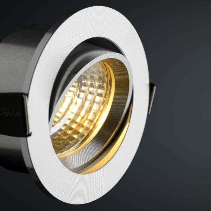 Sharp LED Einbaustrahler Granada | Warmweiß | 4 Watt | Dimmbar | Kippbar | verschiedene Farben - Eden Shop - Haus, Garten und Zubehör