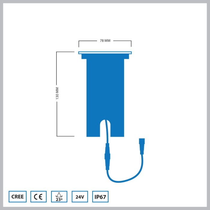 Cree LED Bodeneinbaustrahler Lisbon | Warm Weiß | 5 Watt | Runde | 24 Volt - Eden Shop - Haus, Garten und Zubehör