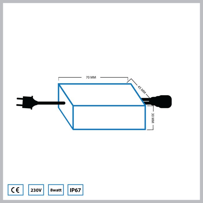 LED Transformator | DC 12v | 8 Watt - Eden Shop - Haus, Garten und Zubehör